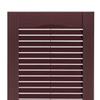 Exterior Solutions Standard Louver Exterior Vinyl Shutter, Burgundy (Pair), 15 Inch x 47 Inch view 2