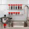 SIGNORA WARE Spice Jars with Lids -8 and 4 oz Refillable Empty Airtight Spice/Seasoning Containers Set -2 in 1 Pour/Sift Shaker Lids Clear Plastic Spice/Seasoning Organizer Kitchen/Travel 8 pk.Red view 4
