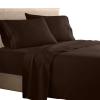 Clara Clark  Supreme 1500 Collection 4pc Bed Sheet Set - Queen Size, Chocolate Brown view 1