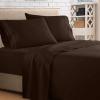 Clara Clark  Supreme 1500 Collection 4pc Bed Sheet Set - Queen Size, Chocolate Brown view 2