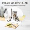 Mixology & Craft Cocktail Shaker Set with Bamboo Stand - Professional 10-Piece Bartender Kit - Complete Bar Set & Cocktail Mixer Kit for Home (Silver) view 3
