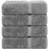 Chakir Turkish Linens | Hotel & Spa Quality 100% Cotton Premium Turkish Towels | Soft & Absorbent (4-Piece Bath Towels, Gray) view 1