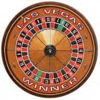 NS Las Vegas Magnet Roulette Wheel 2.5" Across (Very Large Silver Dollar Size) 33504