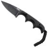 CRKT Compact Fixed Blade Knife: Minimalist Black Drop Point, Folts Utility Knife with Stonewashed Blade, G10 Handle and Nylon Sheath 2384K view 1