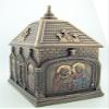 Religious Catholic Gift Cold Cast Bronze 5 7/8 Inch Church Chapel Icon Rosary Keepsake Trinket Box view 2
