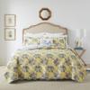 Laura Ashley - Queen Quilt Set, Reversible Cotton Bedding with Matching Shams, Lightweight Home Decor for All Seasons (Linley Yellow, Queen) view 1