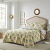 Laura Ashley - Queen Quilt Set, Reversible Cotton Bedding with Matching Shams, Lightweight Home Decor for All Seasons (Linley Yellow, Queen) view 2