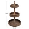 Decorative Wood & Tin 3 Tier Tray view 3