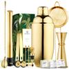 Homestia Gold Bartender Kit - Stainless Steel Cocktail Shaker Bar Set - Mixology Bar Tools with Drink Shaker, Mixer Spoon and Muddler for Cocktails - Home Bar Accessories - 11 Pcs Gift Idea view 1