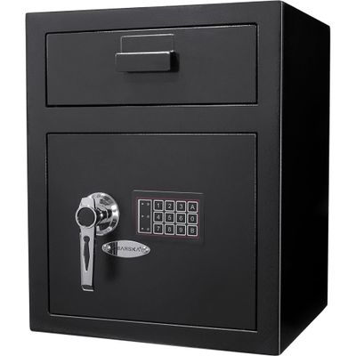 Barska Digital Depository Safe with Drop Slot  Solid Steel Lock Box for Cash, Mail & Valuables, Dual PIN Code Access, Anti-Pry Door, 2 Steel Bolts, Mounting Hardware  for Home & Office Security