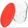 Pyrex (6) 7200 2 Cup Glass Bowls & (6) 7200-PC Red Food Storage Replacement Lids - Made in USA view 2