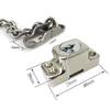 Stainless Steel Window Chain Lock Guard Door Restrictor Child Safety Security Chain Lock for Flat Open Windows Anti Theft Home Hardware Opening Restrictor Lock with Key view 2