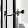 Stainless Steel Window Chain Lock Guard Door Restrictor Child Safety Security Chain Lock for Flat Open Windows Anti Theft Home Hardware Opening Restrictor Lock with Key view 3