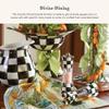 MACKENZIE-CHILDS Enamel Grinder, Refillable Manual Salt Grinder and Pepper Grinder, Black-and-White Courtly Check view 2