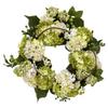 Nearly Natural 4780 Hydrangea Wreath, 22-Inch, Cream/Green view 1