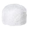 Fuzzy White Ottoman Pouf view 1