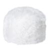 Fuzzy White Ottoman Pouf view 2