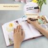 Golden State Art Photo Album holds 4x6 200 Horizontal Pictures with Memo Space, Leather Vintage Cover for Wedding Family Christmas(Red) view 4