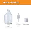 FastRack 1 Gallon Glass Jug with #6.5 Rubber Bungs & Twin Bubble Airlocks  Fermentation Jars for Home Brewing, Clear Glass Fermenter Containers for Liquid Fermentation view 2