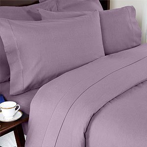 Elegance Linen Wrinkle-Free- 1200 Thread Count King Size Luxury Silky Soft Weave 4pcs Sheet Set, Solid Lilac
