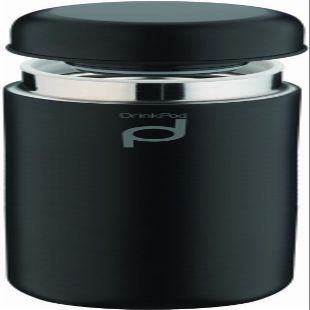 Grunwerg Drinkpod Vacuum Insulated Capsule Flask, 300ml, Black