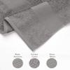 Luxury Oversized Bath Towels | 650 GSM, 34" x 56" | Hotel Quality, Soft & Highly Absorbent | Quick Dry, Thick, Combed Cotton Bathroom Towels | Grey - 4 Pack view 3
