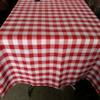 ArtOFabric Checkered Tablecloth 58 Inches X 102 Inches 100% Polyester - Red view 1