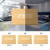 OCT17 Wooden Wood Clock, New Version LED Alarm Digital Desk Clock Adjustable Brightness, Alarm Time, Displays Time Date Temperature - Bamboo view 4