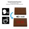 OCT17 Wooden Wood Clock, New Version LED Alarm Digital Desk Clock Adjustable Brightness, Alarm Time, Displays Time Date Temperature - Brown view 2