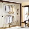 PRINCE HANGER Heavy Duty Adjustable Garment Rack  One Touch System for Easy Assembly, 352 LBS Load Capacity, Freestanding Metal Wardrobe Closet Rack Ivory (Width Adjustable, PHUS-0023) view 2