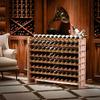 LEMY Wine Rack, 8-Tiers Wooden Storage Shelf, Freestanding Bottle Holder Display Wine Holder Display for Cellar, Bar, Kitchen(96 Bottles) view 2