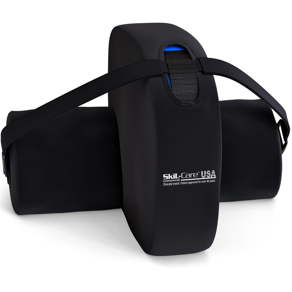 Skil-Care Abductor Cushion for Hip Alignment and Leg Positioning, Knee Pillow for Side Sleepers with Strap, Prevents Contracture and Abduction, 555060