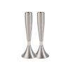 Yair Emanuel Silver Anodized Aluminum Shabbat Candlesticks | CMM-1 view 1