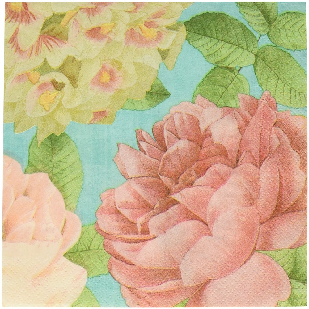 Blissful Blooms Napkin Floral Garden Party Tableware, 36 Pieces, Made from Paper by Amscan