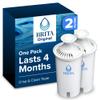 Brita Standard Water Filter for Pitchers and Dispensers, BPA-Free, Replaces 1,800 Plastic Water Bottles a Year, Lasts Two Months or 40 Gallons, Includes 2 Filters view 1