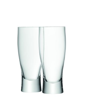 LSA International Bar Beer Glass Clear, 18.5 fl oz/H9.5in x 2