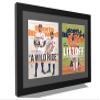Creative Picture Frames [1420bk-b] Double Magazine Frame Holds Magazines Measuring 8 by 10 7/8-inches, Black/White Core Matting with Installed Hangers view 2