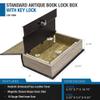 Barska Antique Book Lock Box with Key Lock view 3