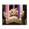 Star Shape Advent Wreath Candle Holder with Removable Infant Jesus Christ Christmas Decoration view 3