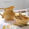 Boston International Embossed Ceramic Pitcher, 5 Cup Capacity, Honeycomb view 3