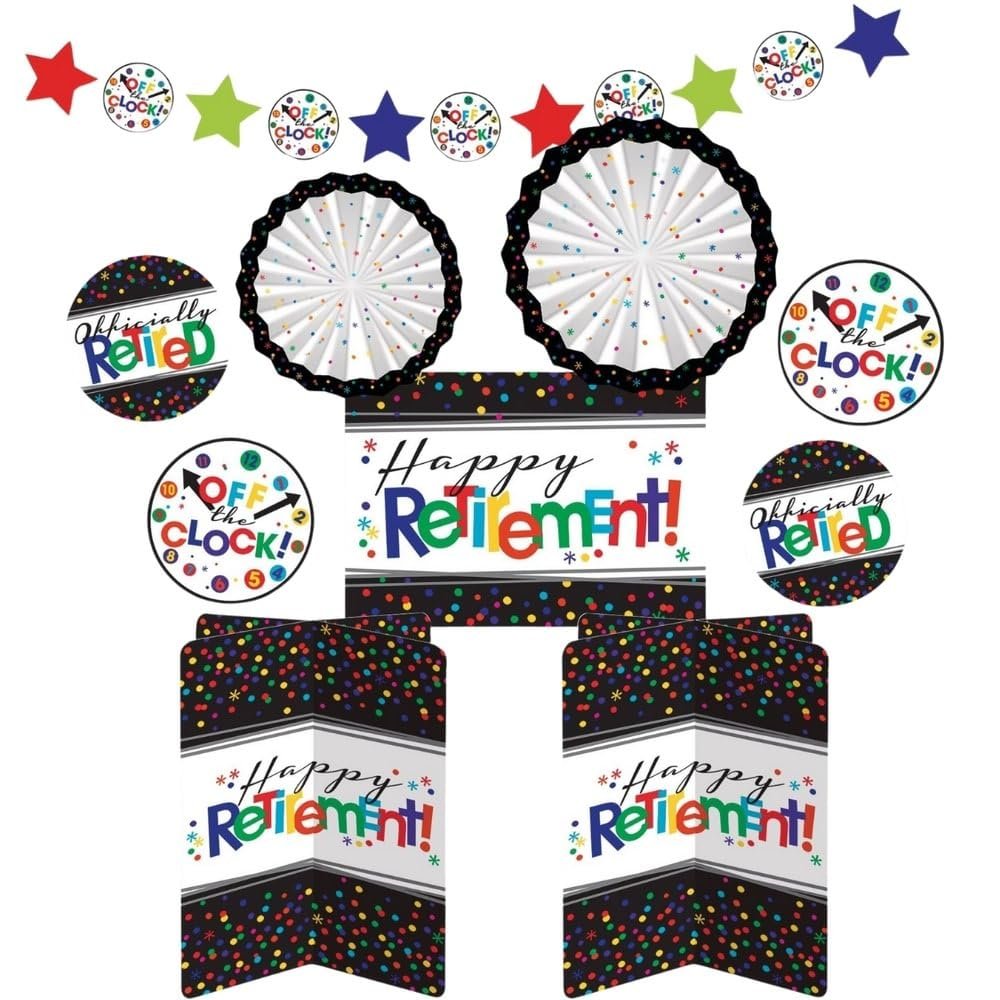Officially Retired Room Decorating Kit Set - Vibrant Design - Perfect for Retirement Parties & Memorable Events