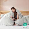 Nestl Light Grey California King Duvet Cover Sets - Soft Double Brushed Cal King Duvet Cover, 3 Piece, with Button Closure, 1 Duvet Cover 104x98 inches and 2 Pillow Shams view 3