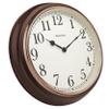 Westclox 15.5-Inch Traditional Woodgrain Wall Clock  Realistic Finish, Large Easy-to-Read Dial, Metal Hands, Rose Gold Bezel, Glass Lens, Quartz Accuracy (Woodgrain, 15.5-Inch) view 3