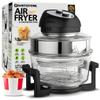 Big Boss 16Qt Large Glass Air Fryer Non Toxic  Family Sized Large Halogen Oven Cooker with 3 Cooking Sections, Stainless Steel Racks, French Fries, Chicken, No Preheat, Self Cleaning, Dishwasher Safe view 1