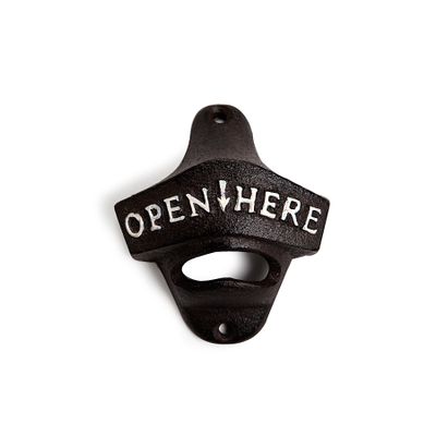 Abbott Collection Dark Brown Open Here Wall Opener