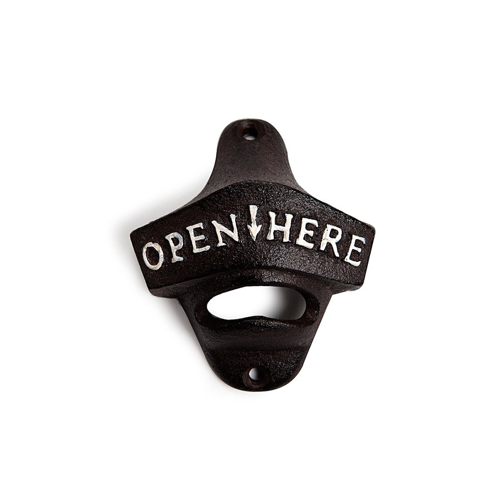 Abbott Collection Dark Brown Open Here Wall Opener