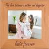 CustomGiftsNow The Love Between A Mother And Daughter Lasts Forever Natural Alder Wood Engraved Tabletop/Hanging Photo Picture Frame (4x6-inch Horizontal) view 1