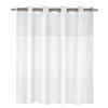YQN No Hook Shower Curtain with Snap-in Fabric Liner Set, Thickening Waffle Weave Fabric Shower Curtains for Bathroom Hotel with Mesh Top Window, Waterproof & Machine Washable - White 74"X71" view 1