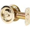 Stone Harbor Hardware Round Pocket Door Lock, Privacy Function, 2-3/4" Backset, Polished Brass view 1
