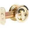 Stone Harbor Hardware Round Pocket Door Lock, Privacy Function, 2-3/4" Backset, Polished Brass view 2